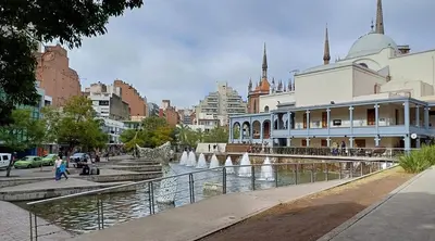 a city with buildings and a body of water at Spectacular location close to Buen Pastor in Cordoba
