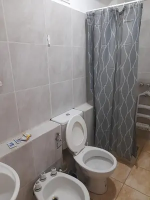 a bathroom with a toilet and a sink at Alquiler de departamento por dia in Río Cuarto