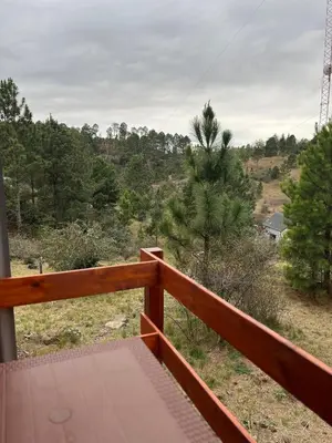 a view from the deck of a house at Aire Escondido in Villa Berna