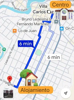 a map of the city of albuquerque at Departamento Carlos Paz cerca Centro y Río in Villa Carlos Paz