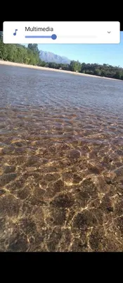 a screenshot of a video of a body of water at La casa de los Nonos in Mina Clavero