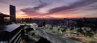 a view of a city with a sunset at Magníficas VISTAS in Cordoba