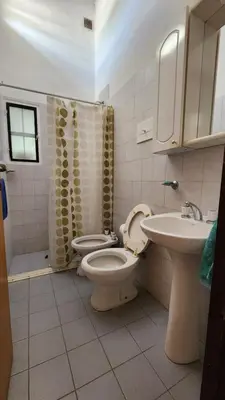 a bathroom with a toilet and a sink at El Descanso Placentero 3 Habitaciones in Cordoba