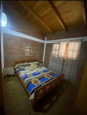 a bedroom with a large bed in a room at Lo de Alicia 2 in Villa Carlos Paz