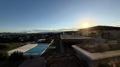 a view of a house with a swimming pool at Departamento Carilo Carlos Paz in Villa Carlos Paz