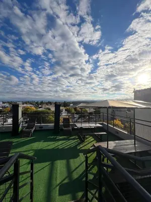 a view of a tennis court on a roof at Luz del Lago in Villa Carlos Paz