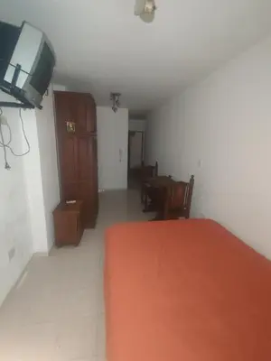 a bedroom with a bed and a tv in it at San Jerónimo Residential Apartaments in Cordoba