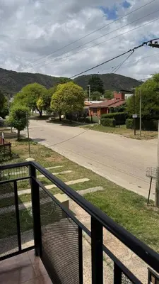 a view of a street from a balcony at Lodemarta in Villa Carlos Paz