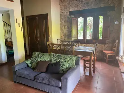 a living room with a couch and a table at Casa en Nono para 6 personas in Nono