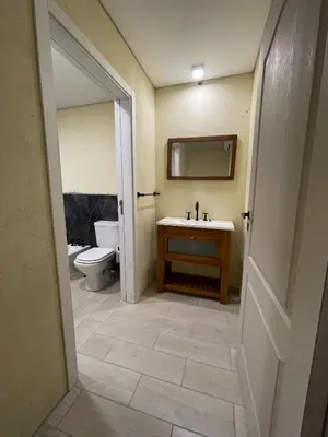 a bathroom with a sink and a toilet at La Madriguera de Potrerillo in Alta Gracia