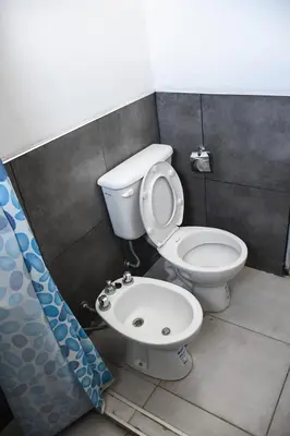 a bathroom with a toilet and a bidet at Rio Segundo Colo 2 in Río Segundo