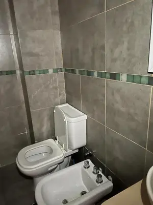 a bathroom with a toilet and a sink at Portal de la Cañada in Cordoba