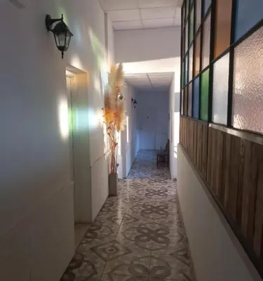 a hallway with a hallway sidx sidx sidx sidx at Posada Miralejos in Trapiche
