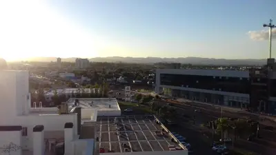 a view of a city from a building at Temporario en Villa Sol in Cordoba