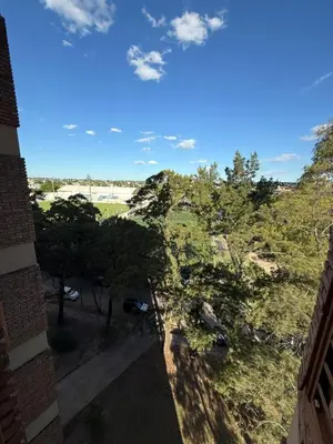 a view of trees and a field from a building at Junior Towers Modern Apartment in Cordoba