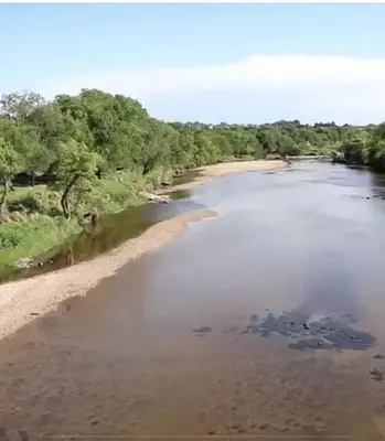 a view of a river from a bridge at Cabañas El Nirvana Villa Quillinzo in Villa Quillinzo