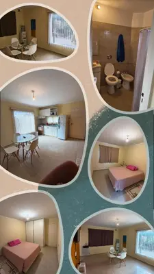 a group of four pictures of a room at Quique1 in Pilar