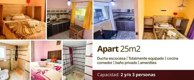 a collage of four pictures of a room at Complejo Kalinka in Carpintería