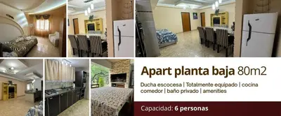 a collage of four pictures of a room with a refrigerator at Complejo Kalinka in Carpintería