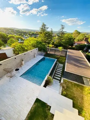 an image of a swimming pool on a house at Casa lujosa en Tanti in Tanti
