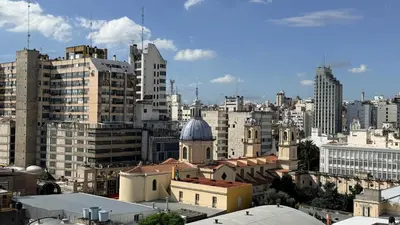 a view of a large city with buildings at Home lab studio in Cordoba