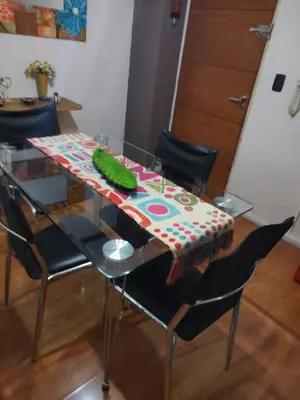 a table with a table cloth on top of it at Apartamento Baykus in Cordoba