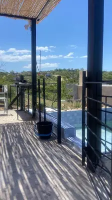 a view from the deck of a house at Loft serenity in Villa Carlos Paz