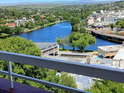 a view of a river from a balcony at El Balcón de Margy Villa Carlos Paz Centro Galeria Acuario Acogedor monoambiente con vista al rio in Villa Carlos Paz