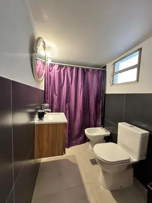 a bathroom with a toilet and a sink at Moderno dpto zona norte 1 dorm in Cordoba