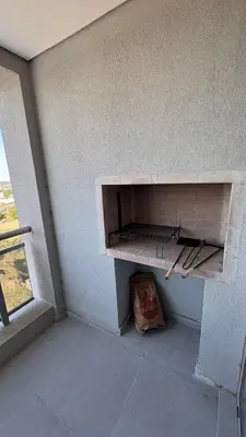 a shelf in the corner of a room with a wall at New Modern Apartment Ciudad Gamma Cordoba Luxury in Cordoba