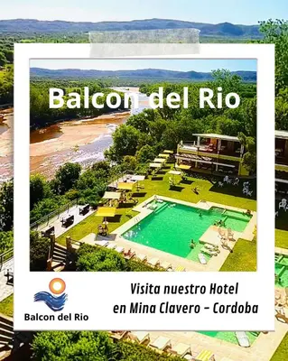 a screenshot of a website with a picture of a swimming pool at Altos De Merlo Suites in Merlo
