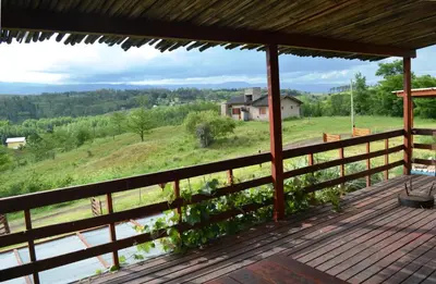 a view from the deck of a house at Los Fuegos in El Durazno