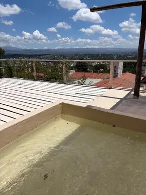 a pool of water sitting on top of a roof at Departamento con increible vista in Villa Carlos Paz