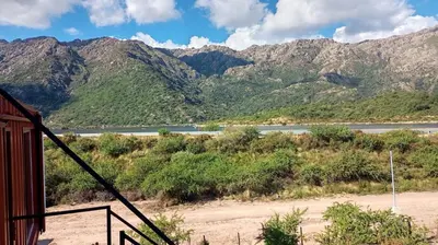 a view of the mountains from a house at Pasos del Dique in Cortaderas