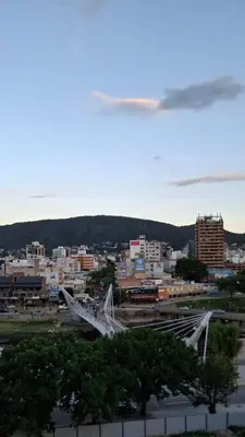 a view of a city with a bridge at Departamento Premium en el corazón de Villa Carlos Paz in Villa Carlos Paz