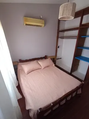 a bedroom with a bunk bed with a ladder at chalet los condores in Villa Carlos Paz