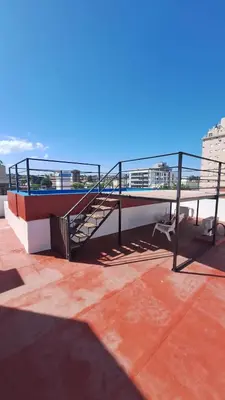 a staircase on the roof of a building at 9 de Julio 460 in Villa Carlos Paz