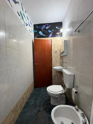a bathroom with a toilet and a sink at Las tres lunas 2 in Villa Anizacate