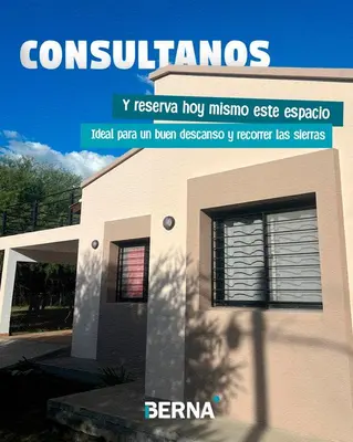 a flyer for a villa with a house at Berna in Carpintería