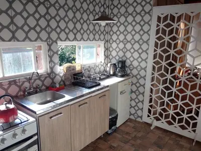a kitchen with a sink and a counter top at Espacio de relax in Trapiche
