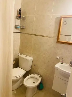 a bathroom with a toilet and a sink at ALOJATE PREMIUM CARLOS PAZ Oasis in Villa Carlos Paz