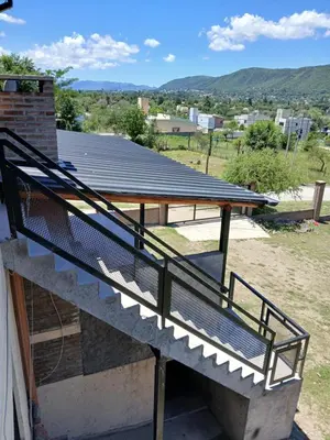 a view from the balcony of a house with a roof at La soñada in San Antonio de Arredondo
