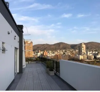 a balcony with a view of a city at Venetto IV in Cordoba