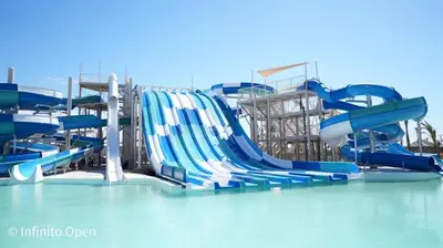 a water slide in a water park at Angel Alpino Cabin in Cuesta Blanca