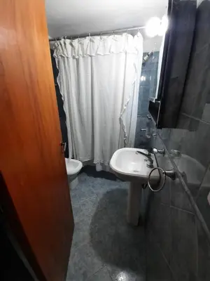 a bathroom with a sink and a toilet at Marisa departamento temporario in Villa Carlos Paz