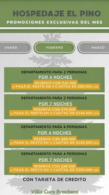 a bunch of different types of text on a screen at El Pino Departamentos in Villa Cura Brochero