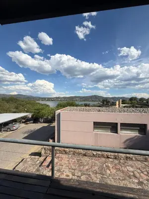 a view from the balcony of a building at Casa Mabel in La Porteña