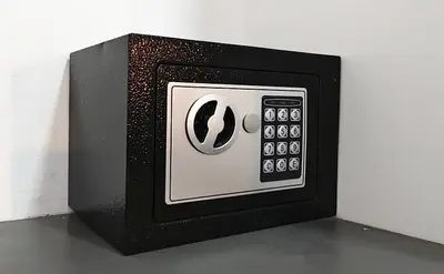 a black and white microwave with a control panel at new bv carlos paz in Villa Carlos Paz
