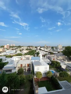 an aerial view of a city with white buildings at Home Rio Cuarto 