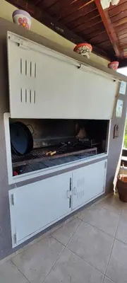 an open oven with a pan inside of it at El Mirador de la Finca in Cavalango